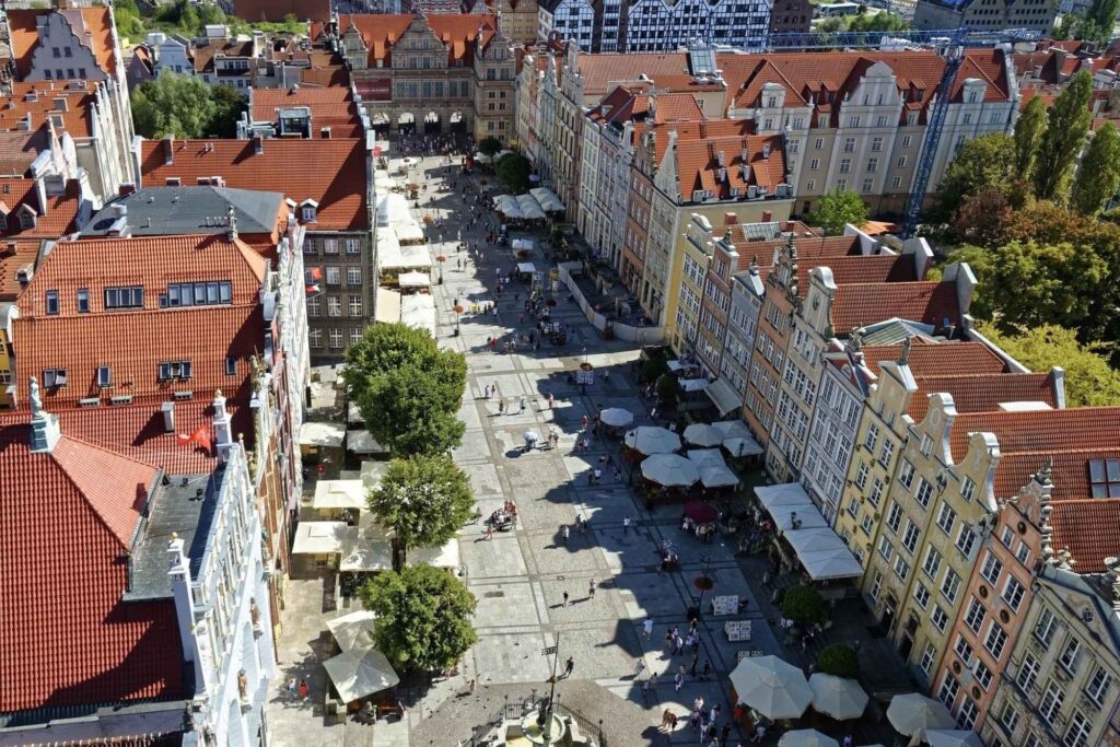 gdańsk panorama głównego miasta