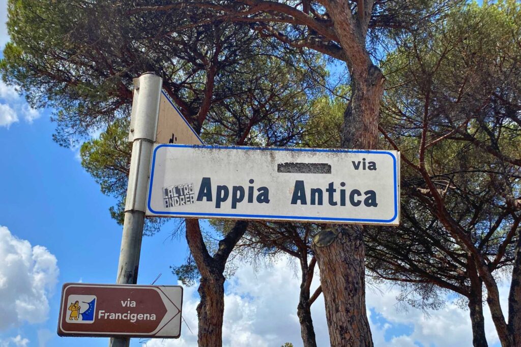 Początek trasy — Via Appia Antica